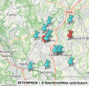 Mappa Via Caduti di Superga, 20833 Giussano MB, Italia (3.21923)