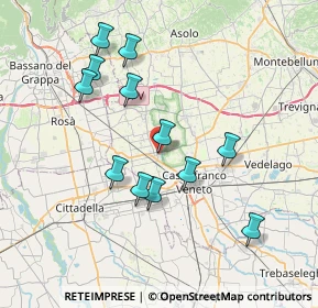 Mappa Via Papa Giovanni XXIII, 31030 Castello di Godego TV, Italia (7.0325)