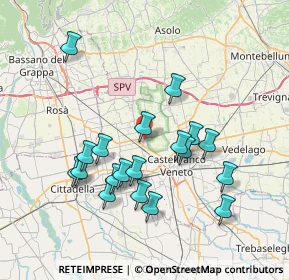 Mappa Via Papa Giovanni XXIII, 31030 Castello di Godego TV, Italia (7.09211)