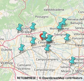 Mappa Via Papa Giovanni XXIII, 31030 Castello di Godego TV, Italia (12.7325)