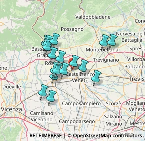 Mappa Via Papa Giovanni XXIII, 31030 Castello di Godego TV, Italia (11.37833)