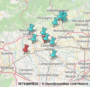 Mappa Via Papa Giovanni XXIII, 31030 Castello di Godego TV, Italia (11.60909)