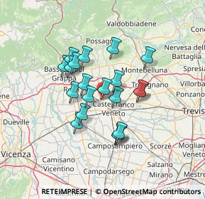 Mappa Via Papa Giovanni XXIII, 31030 Castello di Godego TV, Italia (10.473)