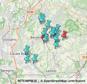 Mappa Piazza Cardinal Ferrari, 20842 Besana In Brianza MB, Italia (2.48313)