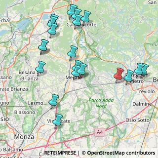 Mappa Via De Gasperi Alcide, 23807 Merate LC, Italia (9.112)