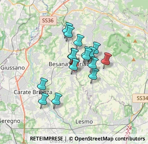 Mappa Via S. Nazzaro, 20842 Besana In Brianza MB, Italia (2.425)