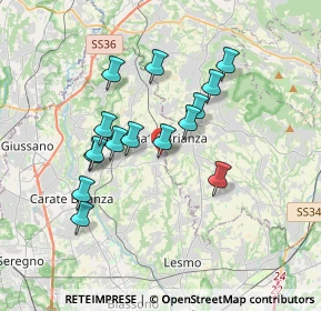 Mappa Via S. Nazzaro, 20842 Besana In Brianza MB, Italia (3.09667)