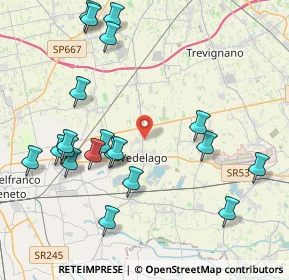 Mappa Via Pralongo, 31050 Vedelago TV, Italia (4.5905)