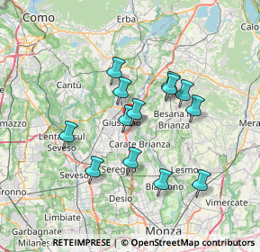 Mappa Via Cesare Battisti, 20833 Giussano MB, Italia (5.90692)