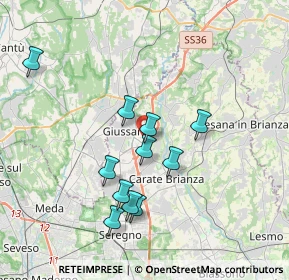 Mappa Via Cesare Battisti, 20833 Giussano MB, Italia (3.38364)