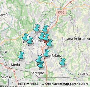 Mappa Via Cesare Battisti, 20833 Giussano MB, Italia (2.86333)