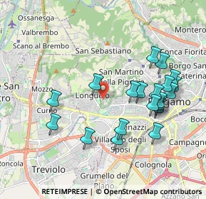 Mappa Via San Matteo con Benaglia, 24128 Bergamo BG, Italia (1.9675)