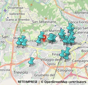 Mappa Via San Matteo con Benaglia, 24128 Bergamo BG, Italia (1.7155)