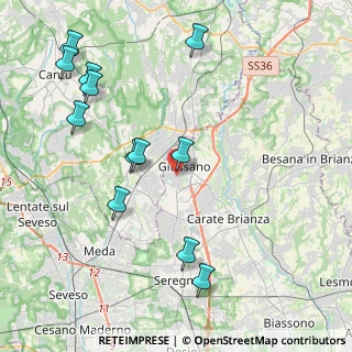 Mappa Via Massimo D'Azeglio, 20833 Giussano MB, Italia (4.695)