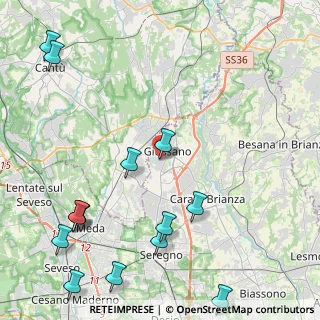Mappa Via Massimo D'Azeglio, 20833 Giussano MB, Italia (5.87429)