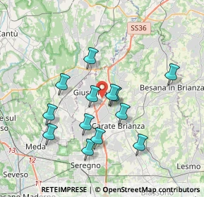 Mappa Via Longoni, 20833 Giussano MB, Italia (3.34846)