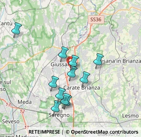 Mappa Via Longoni, 20833 Giussano MB, Italia (3.37)