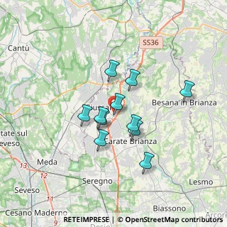 Mappa Via Longoni, 20833 Giussano MB, Italia (2.63636)