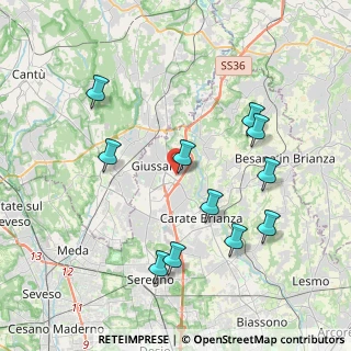 Mappa Via Longoni, 20833 Giussano MB, Italia (4.04455)