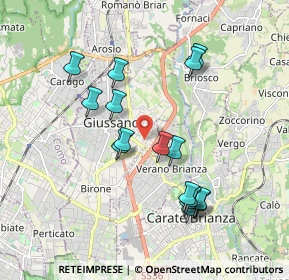 Mappa Via Longoni, 20833 Giussano MB, Italia (1.80188)