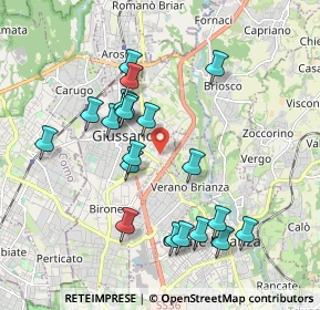 Mappa Via Longoni, 20833 Giussano MB, Italia (1.8455)