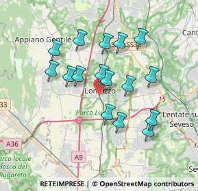 Mappa 22074 Lomazzo CO, Italia (3.19813)