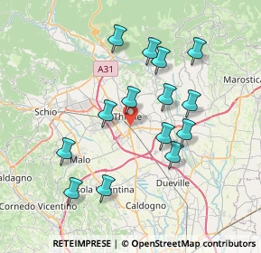 Mappa Via Masere, 36016 Thiene VI, Italia (6.98643)