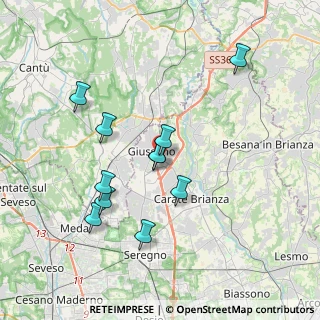 Mappa Via Lecco, 20833 Giussano MB, Italia (3.40818)