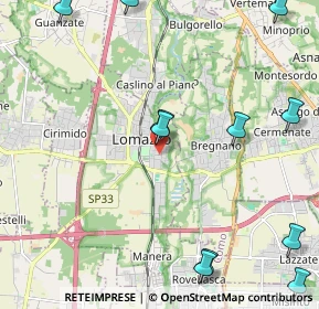 Mappa Via B. M. Carcano, 22074 Lomazzo CO, Italia (2.93545)