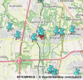 Mappa Via B. M. Carcano, 22074 Lomazzo CO, Italia (2.44308)