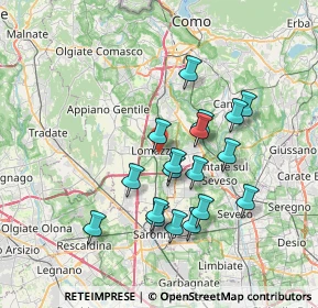 Mappa Via B. M. Carcano, 22074 Lomazzo CO, Italia (6.45056)