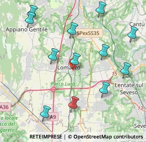 Mappa Via B. M. Carcano, 22074 Lomazzo CO, Italia (4.64833)
