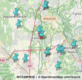 Mappa Via B. M. Carcano, 22074 Lomazzo CO, Italia (4.56071)
