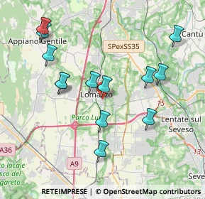 Mappa Via B. M. Carcano, 22074 Lomazzo CO, Italia (3.92)