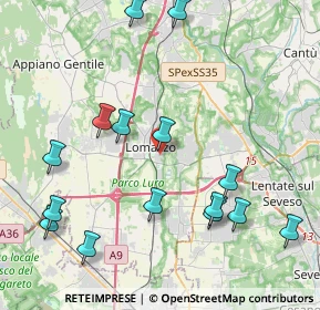 Mappa Via B. M. Carcano, 22074 Lomazzo CO, Italia (4.77067)