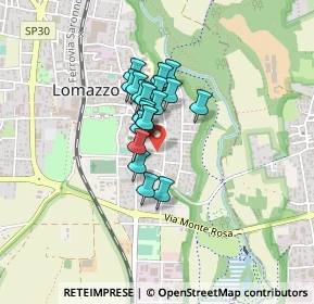 Mappa Via B. M. Carcano, 22074 Lomazzo CO, Italia (0.255)