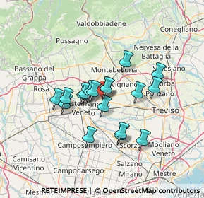 Mappa Via Monte Grappa, 31050 Vedelago TV, Italia (10.27389)