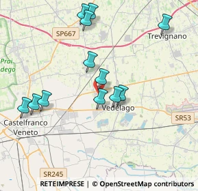Mappa Via Monte Grappa, 31050 Vedelago TV, Italia (3.85583)