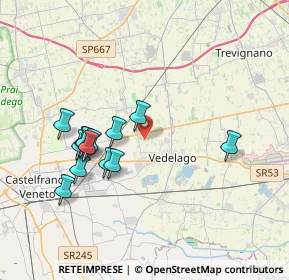 Mappa Via Monte Grappa, 31050 Vedelago TV, Italia (3.50077)