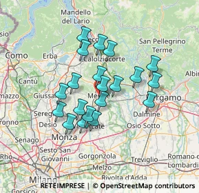 Mappa Via San Dionigi, 23807 Merate LC, Italia (11.109)