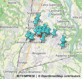 Mappa Via San Dionigi, 23807 Merate LC, Italia (0.98875)