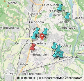 Mappa Via San Dionigi, 23807 Merate LC, Italia (1.72818)