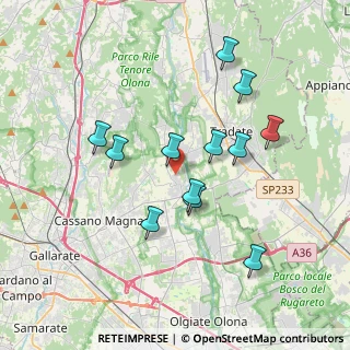 Mappa Via Mascheroni, 21050 Cairate VA, Italia (3.42083)