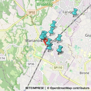Mappa Viale Piave, 22066 Mariano Comense CO, Italia (0.58818)