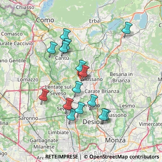 Mappa Viale Piave, 22066 Mariano Comense CO, Italia (7.328)