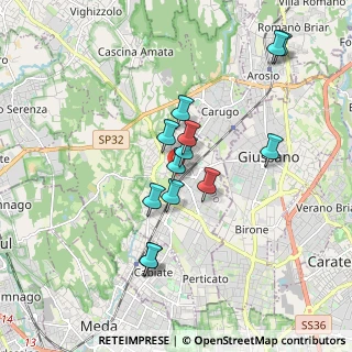 Mappa Viale Piave, 22066 Mariano Comense CO, Italia (1.55462)
