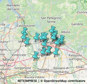 Mappa Via Cavour, 24036 Curno BG, Italia (9.0995)