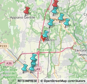 Mappa Piazzale Europa, 22074 Lomazzo CO, Italia (4.60182)