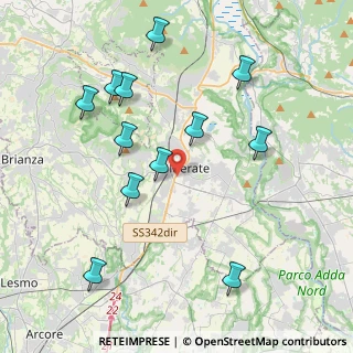 Mappa Via Giovanni Falcone e Paolo Borsellino, 23870 Cernusco Lombardone LC, Italia (4.26583)