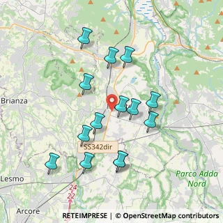 Mappa Via Giovanni Falcone e Paolo Borsellino, 23870 Cernusco Lombardone LC, Italia (3.59643)